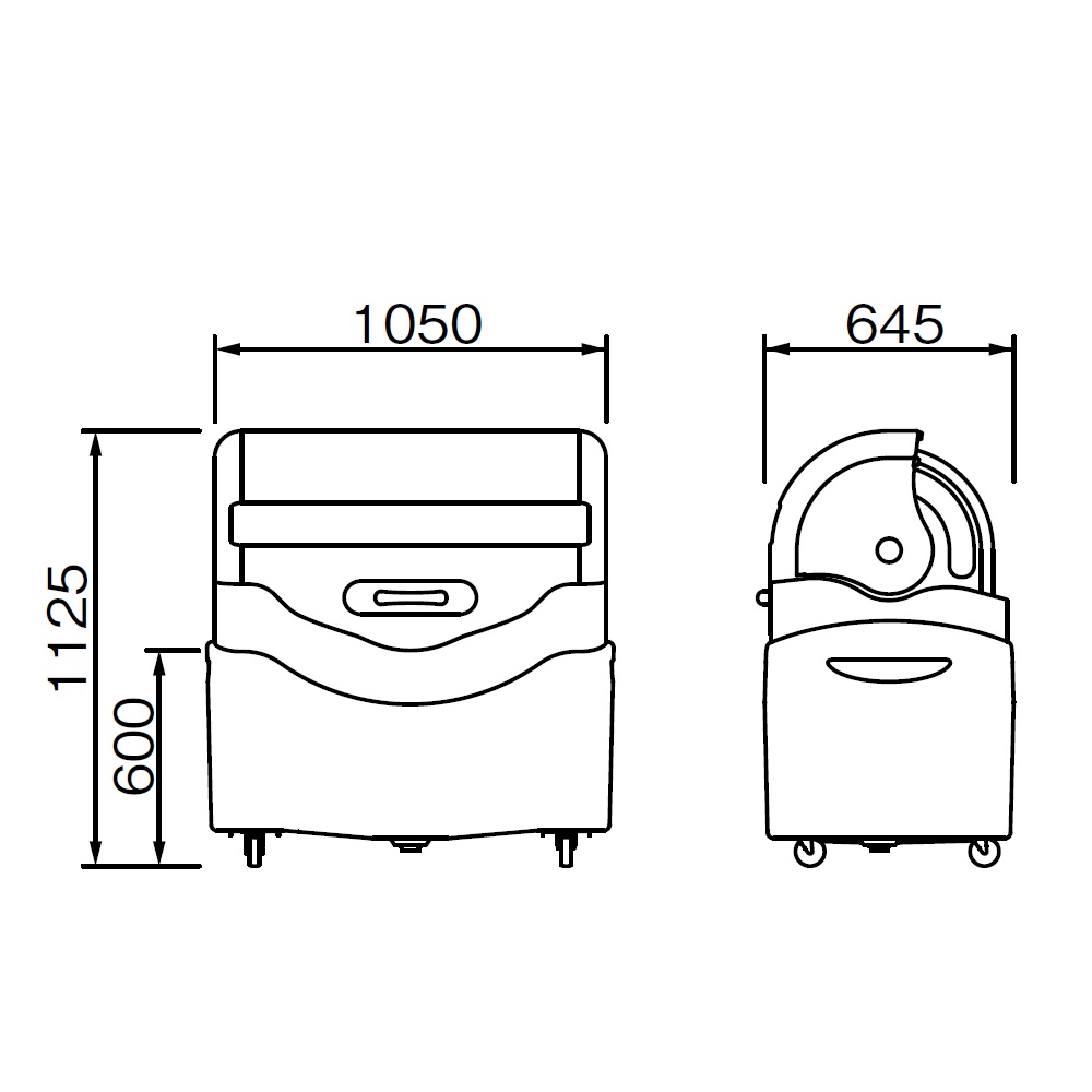 ジャンボペール PN500C キャスター付き 520L ライトグレー ポリエチレン カイスイマレン（法人限定）