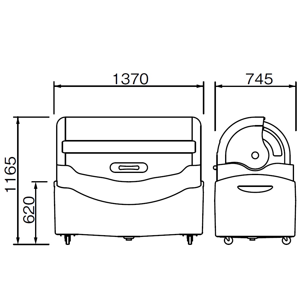 ジャンボペール PN800K 固定足 815L ライトグレー ポリエチレン カイスイマレン（法人限定）