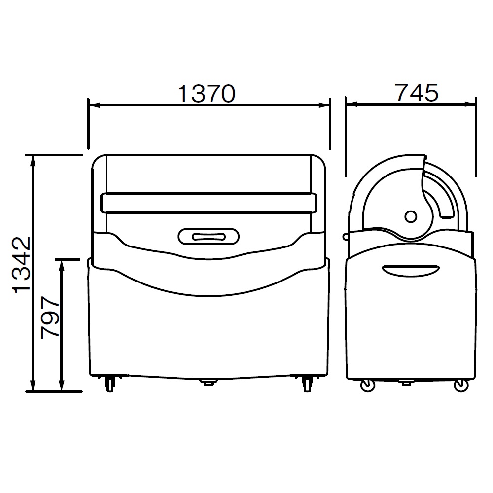 ジャンボペール PN1000C キャスター付き 1000L ライトグレー ポリエチレン カイスイマレン（法人限定）