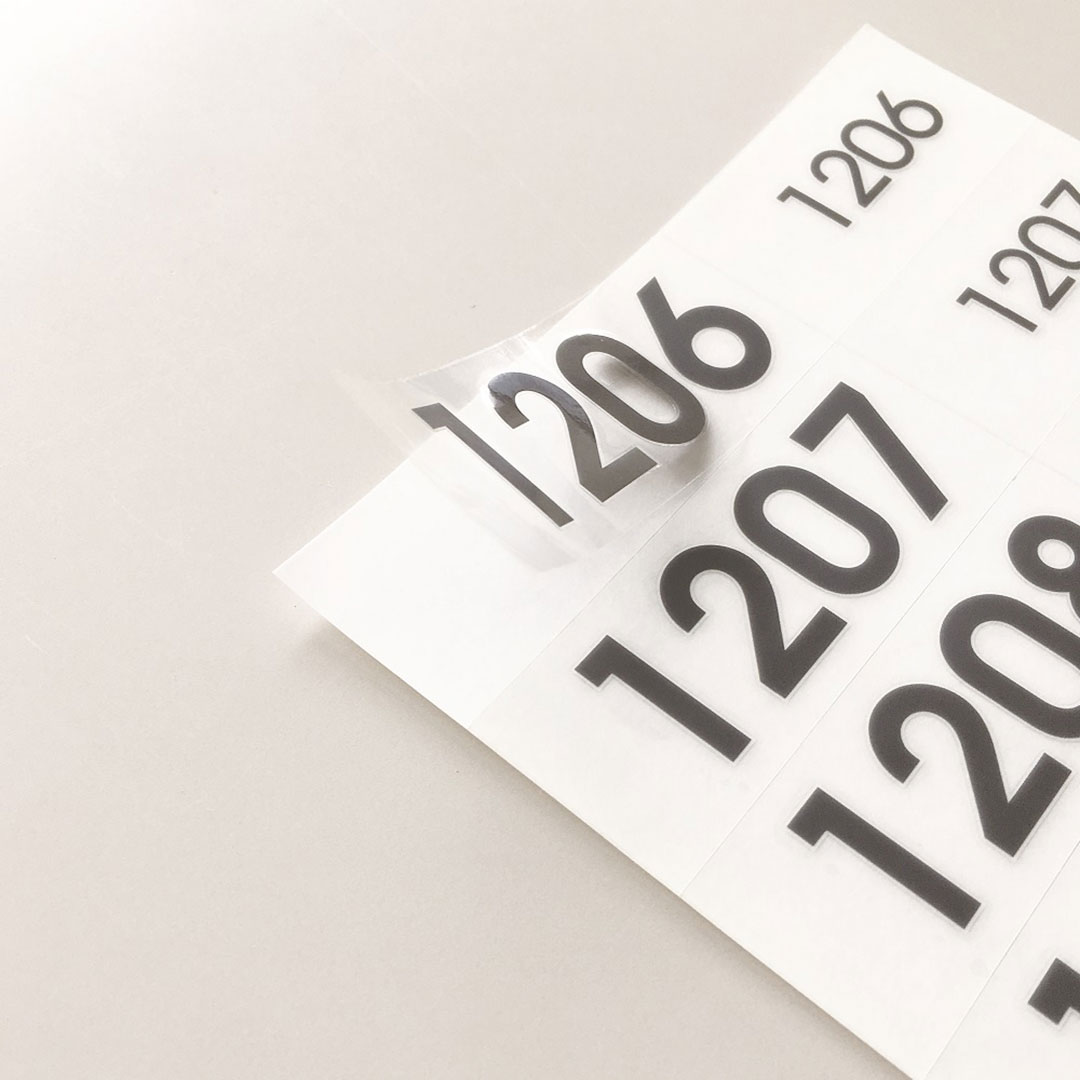 販売商品は【9階用：906～910】シールです。※画像は【101~105】です。