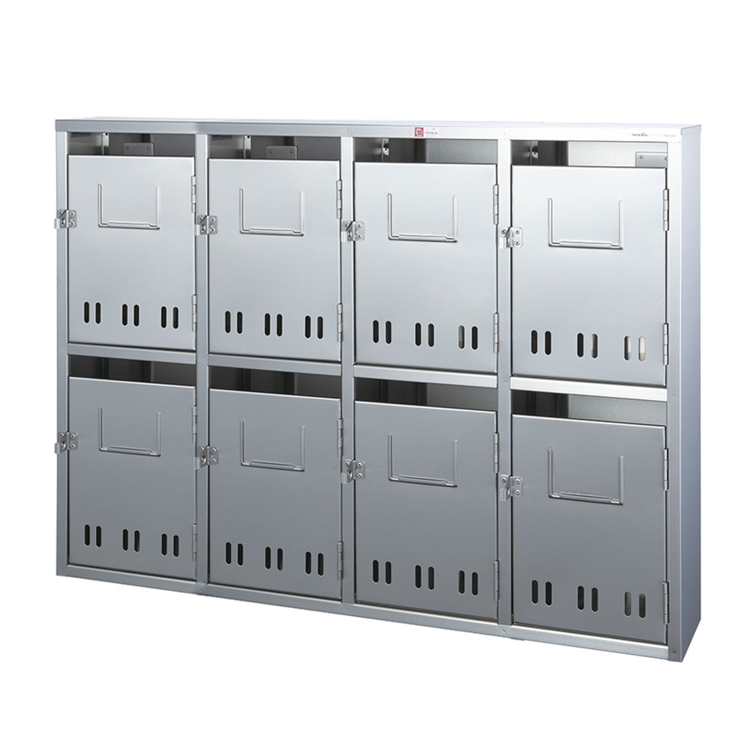 集合郵便受箱 KS-N8 前入前出 南京錠対応型(4列2段)8世帯 公共住宅用 普及型 コーワソニア