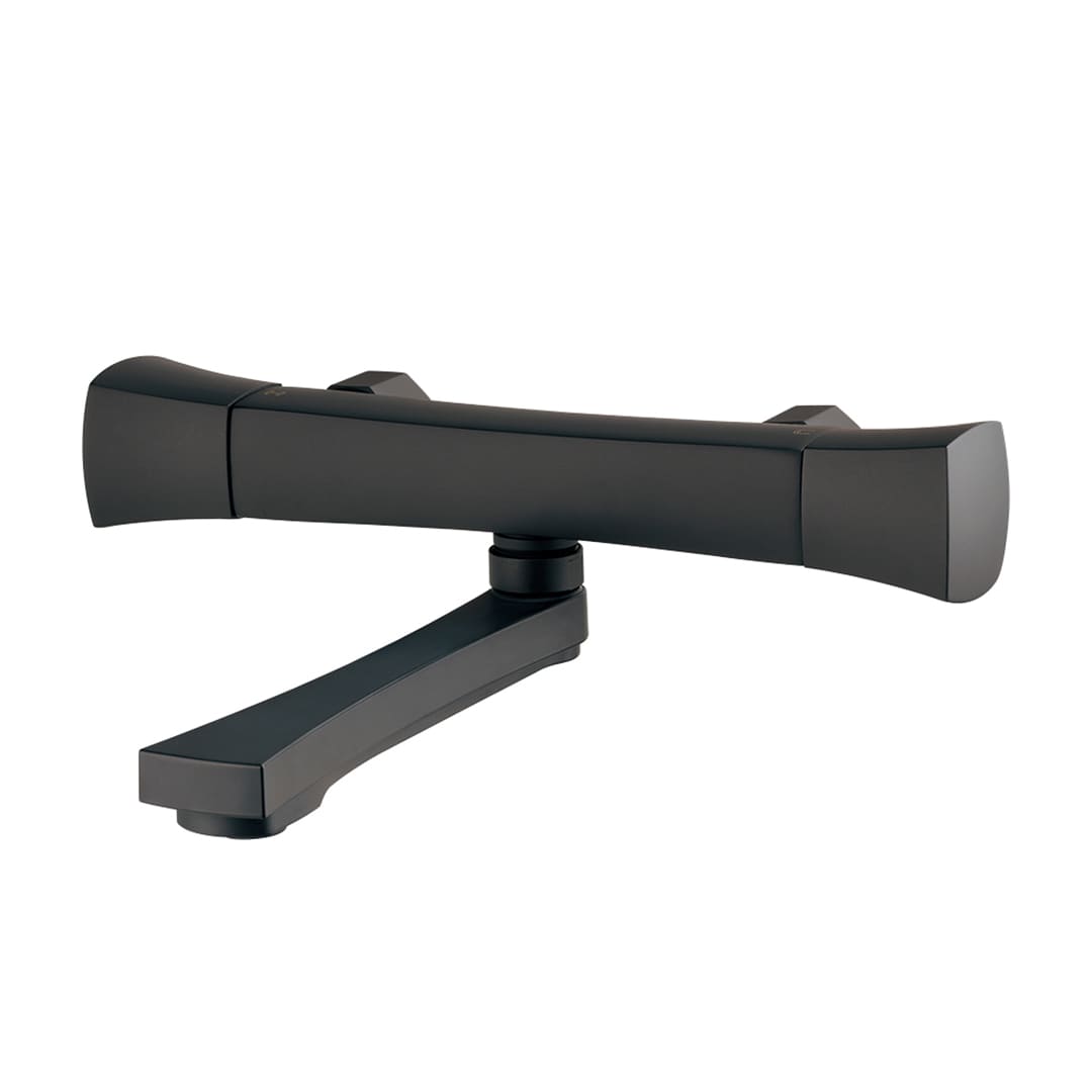 2ハンドル混合栓 水栓金具 マットブラック RATONA(ラトナ) 128-117-D  JIS規格 カクダイ