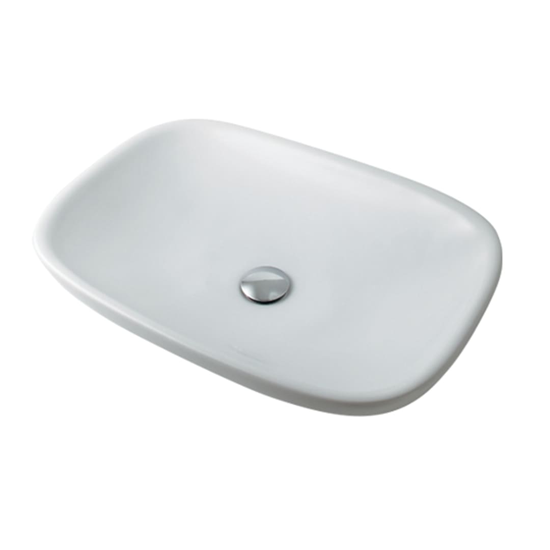 丸型洗面器  置型 陶器製 Olympia(オリンピア) #LY-493202  660mm×440mm×120mm カクダイ