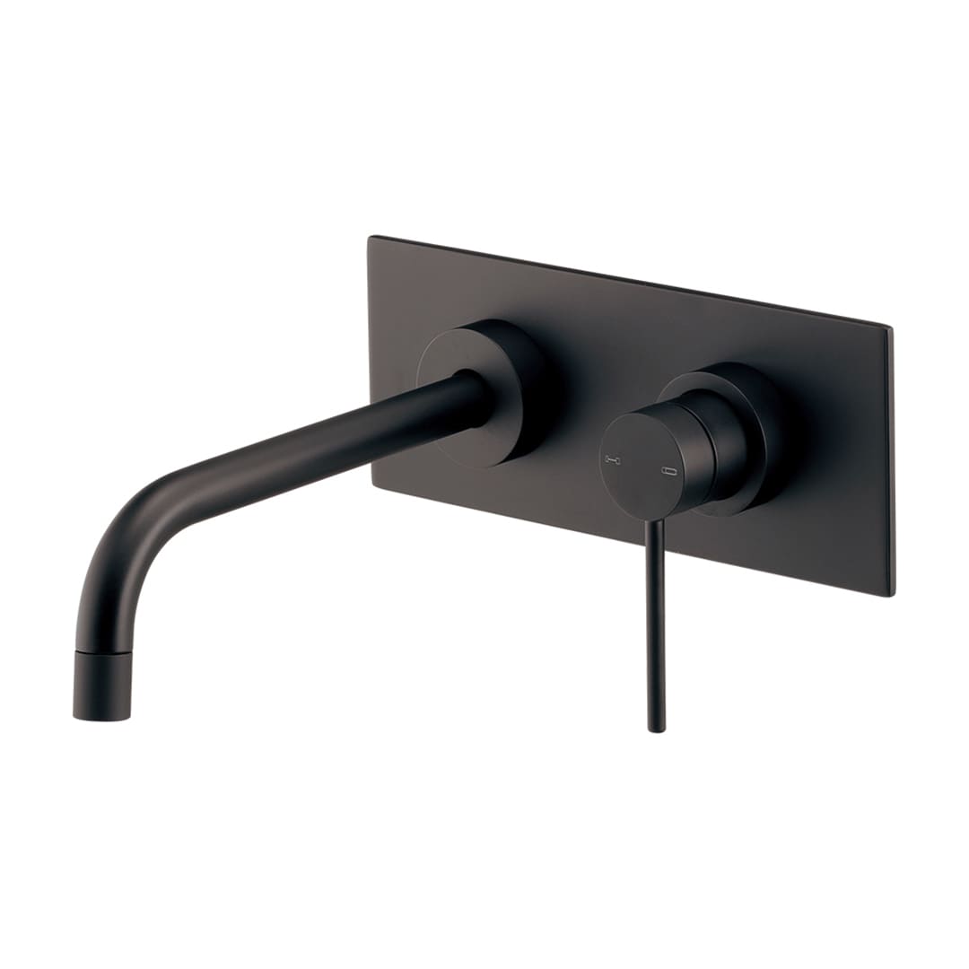 壁ユニット混合栓 水栓金具 蛇口 マットブラック VARUNA(ヴァルナ) JIS規格 199-001B-MD カクダイ