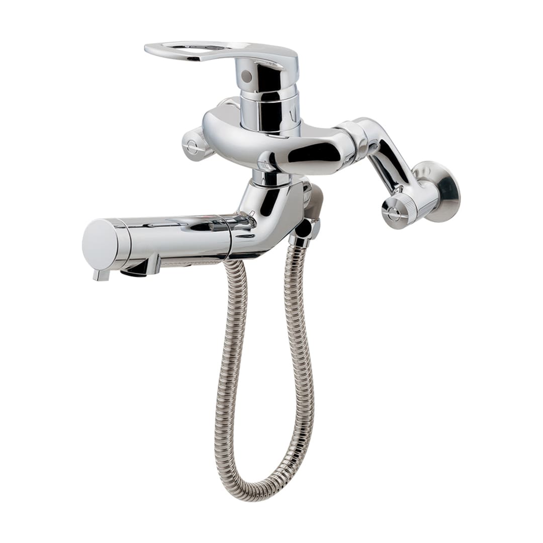 シングルレバー混合栓 水栓金具 蛇口 シャワー付き JIS規格 192-146 カクダイ