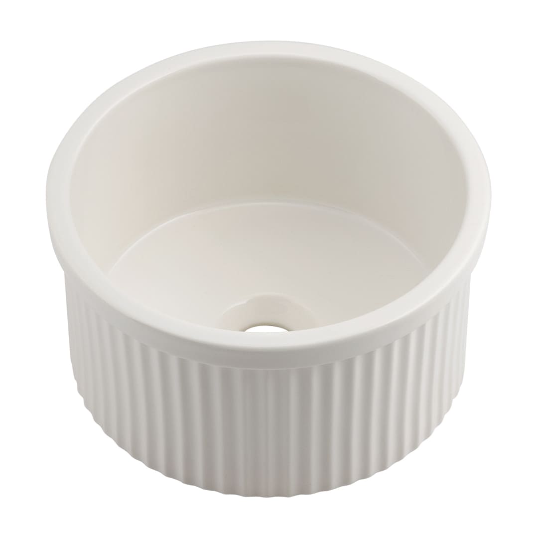 丸型手洗器 置型 陶器製 美濃焼 ホワイト chouchou(シュシュ)  493-246-W カクダイ