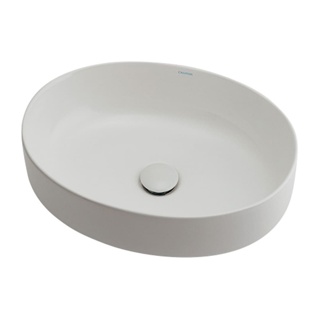 丸型洗面器 置型 陶器製 Claytan(クレイタン) #CL-8747ACM  510mm×380mm×340mm カクダイ