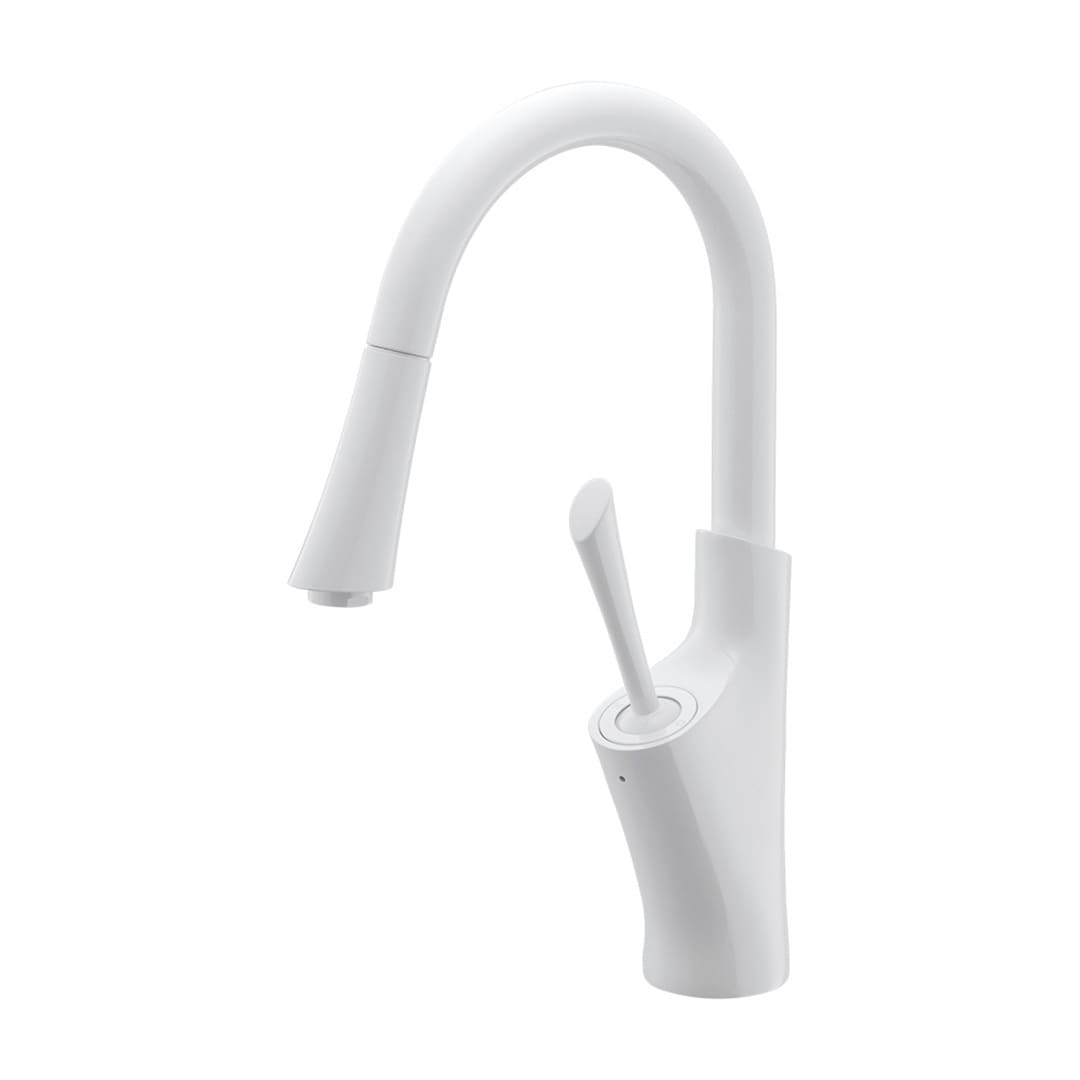 シングルレバー 混合栓 ホワイト 風 かぜ JIS認定 183-345-W カクダイ KAKUDAI