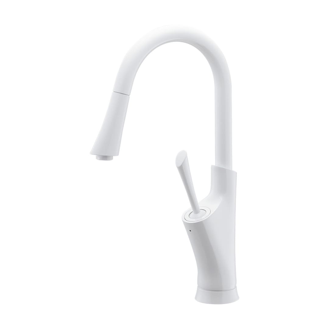 シングルレバー 混合栓 トール ホワイト 風 かぜ JIS認定 183-346-W カクダイ KAKUDAI