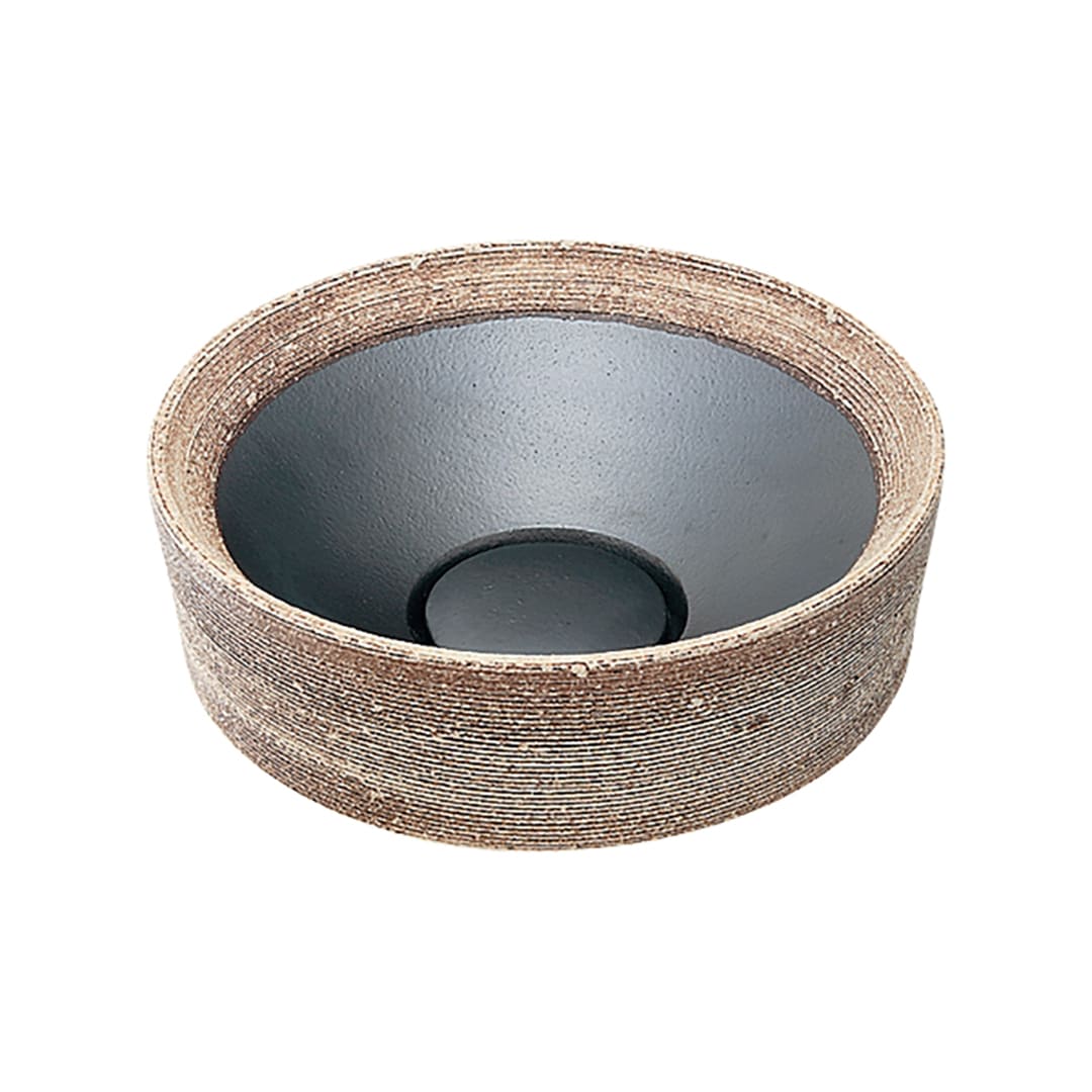 丸型 手洗器 砂丘 瑠珠 Luju 半埋め 陶器製 493-024-SG 手洗ボウル カクダイ KAKUDAI