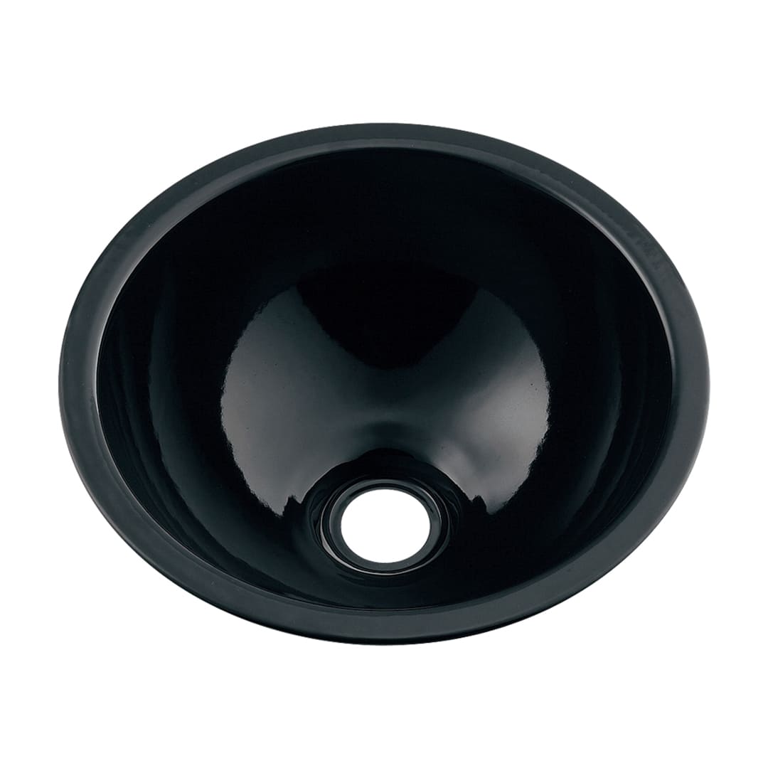 ホーロー 手洗器 ブラック 鉄穴 かんな オーバーカウンター 493-026-D (後継品: 493-326-D ) カクダイ