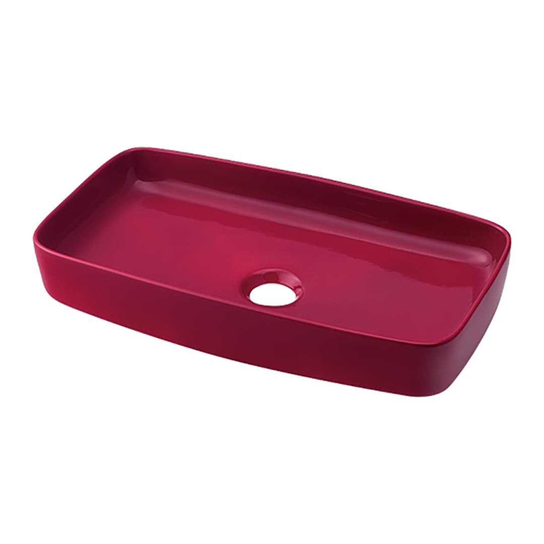 角型 手洗器 ラズベリー MINO ミーノ 置型 陶器製 493-073-R カクダイ KAKUDAI