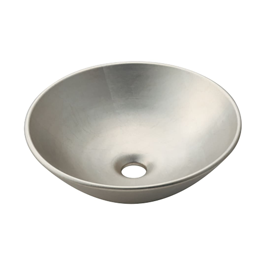 丸型 手洗器 白銀 瑠珠 Luju 置型 陶器製 錫箔貼り 493-095-T カクダイ KAKUDAI