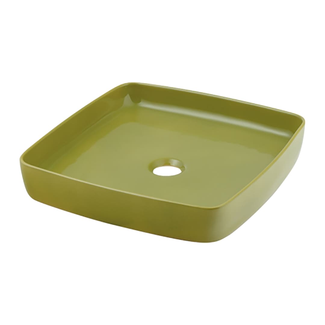 角型 手洗器 ピスタチオ MINO ミーノ 置型 陶器製 493-096-GR カクダイ KAKUDAI