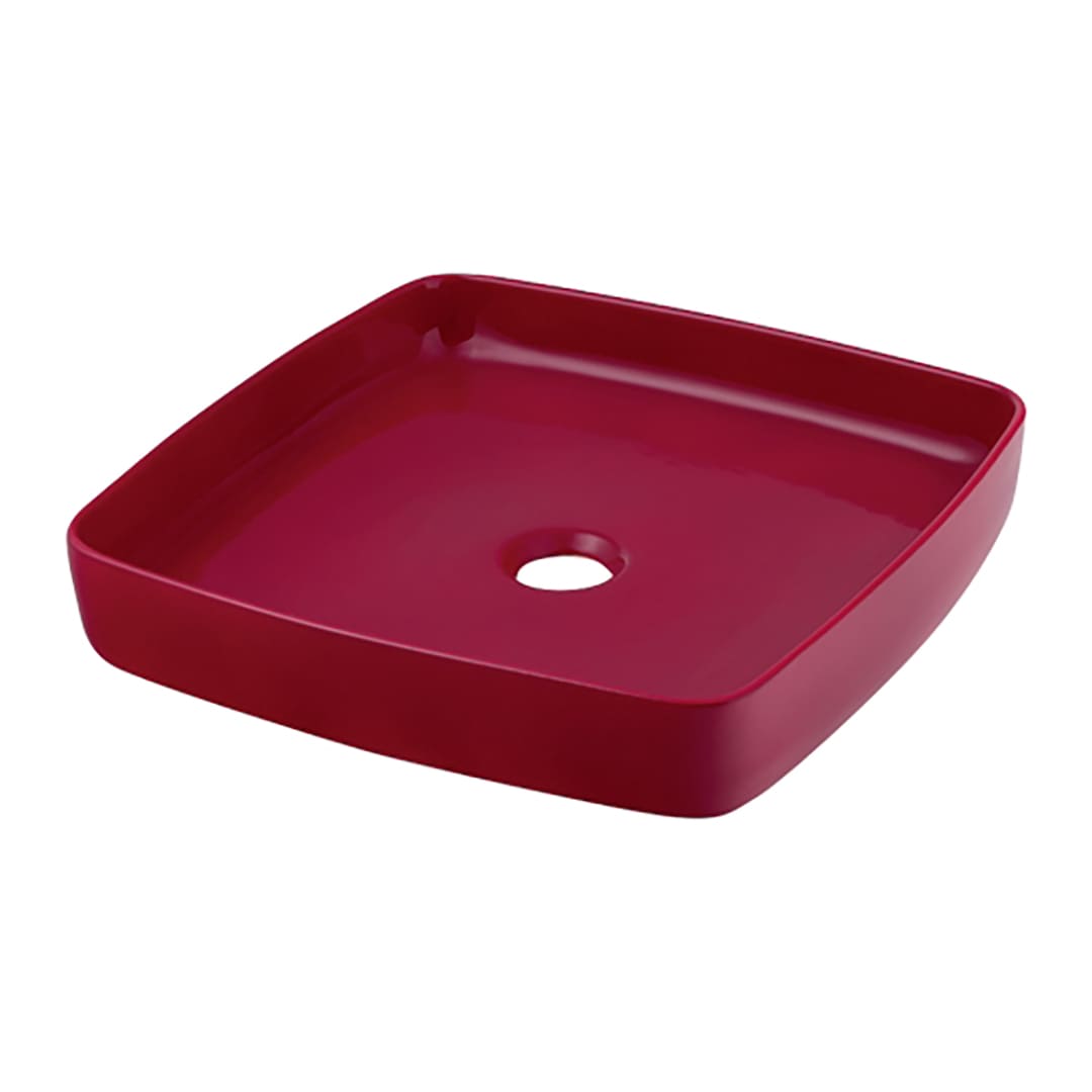 角型 手洗器 ラズベリー MINO ミーノ 置型 陶器製 493-096-R カクダイ KAKUDAI