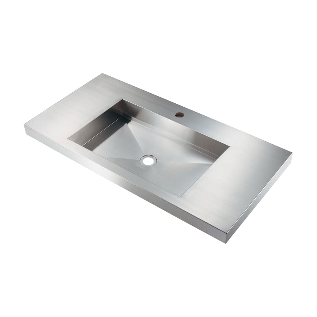 ステンレス 洗面器 鉄穴 かんな 角型 半埋め 493-164 (後継品: 493-364 ) カクダイ KAKUDAI