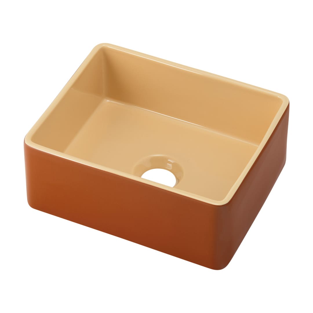 角型 手洗器 ショコラ chouchou シュシュ 置型 陶器製 493-214-BR カクダイ KAKUDAI