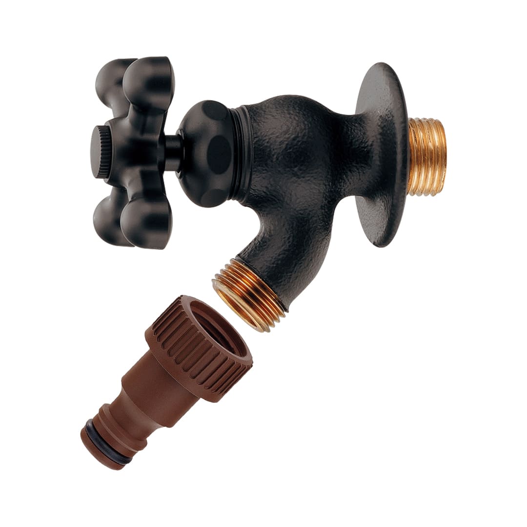 横水栓 マットブラック 逆流防止機能 703-150-D (後継品: 703-251-MD ) カクダイ KAKUDAI