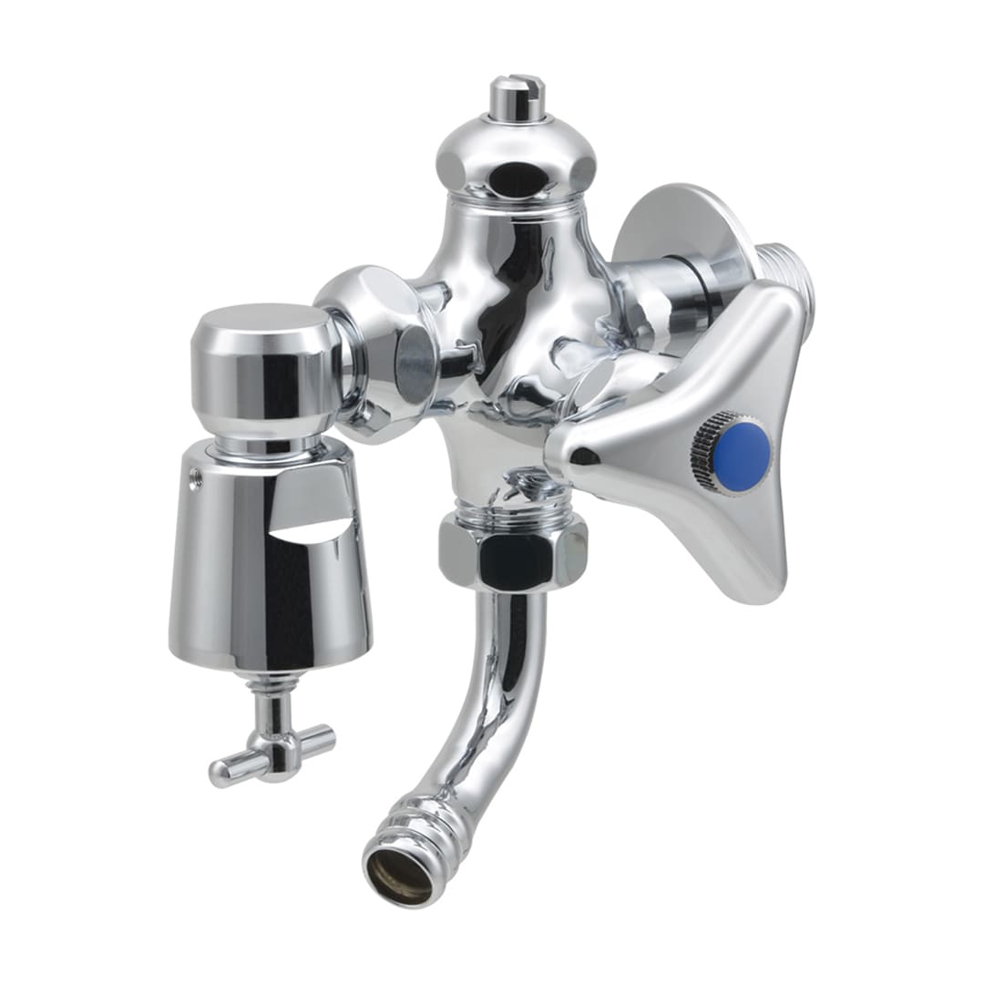 衛生 双口水栓 節水固定コマ仕様 衛生コック付 704-120-13 カクダイ KAKUDAI