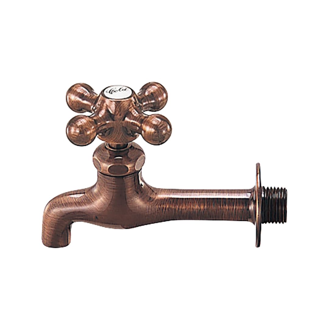 カラー胴長 横水栓 ブロンズ JIS認定 7020FBP-13 (後継品: 702-018-BR ) カクダイ KAKUDAI