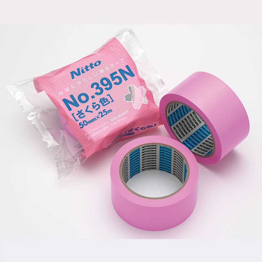 サクラテープ No.395N 幅50(mm)×長さ25(m)【ケース販売】30巻入 養生用テープ(床用) 日東電工 191220010