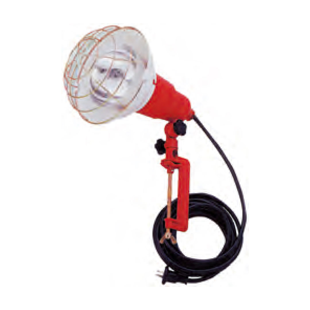 投光器 500W 2芯・3芯兼用 白熱レフ球 5mコード プラグ付き