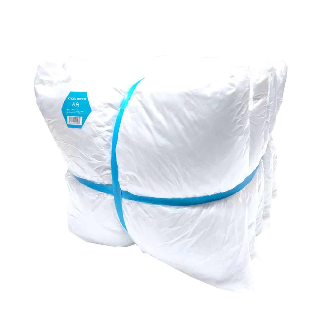 ウエス 白 30cm角 【ケース販売】10kg入(2kg×5梱包) 塗装 木工 印刷 掃除 雑巾