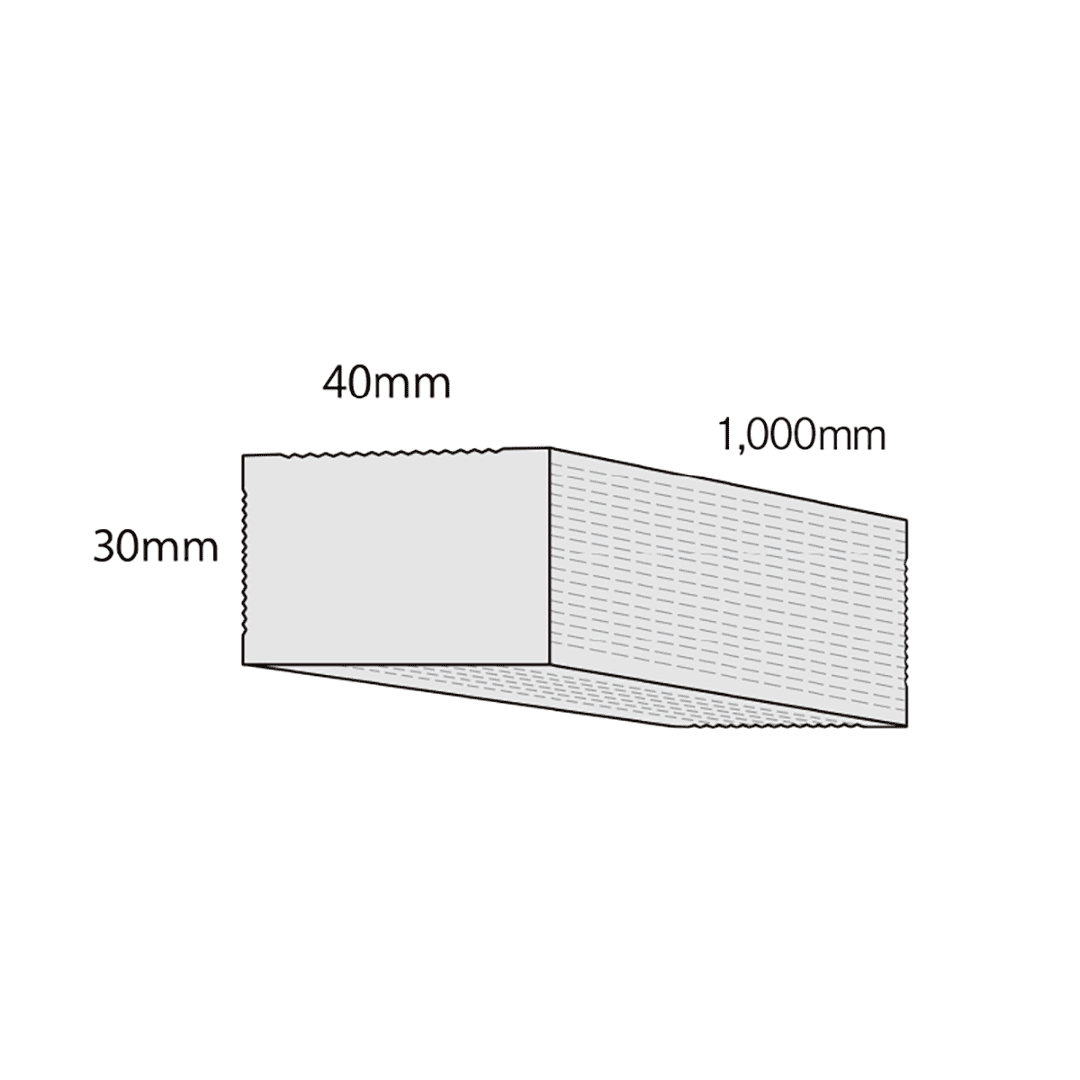 プラレン パッキン部材 30×40×1000（mm）【ケース販売】 40個入 プラスチック製レンガ 東洋産業