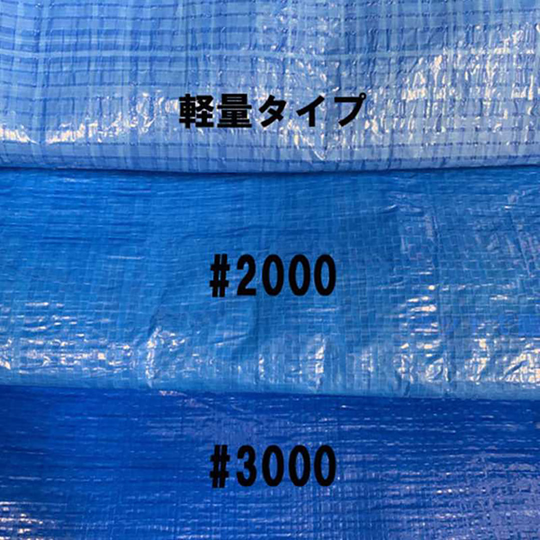 ブルーシート 養生資材 #3000 5.4m×7.2m 【ケース販売】 5枚入 養生資材 工事 イベント 雨よけ 補修  KM