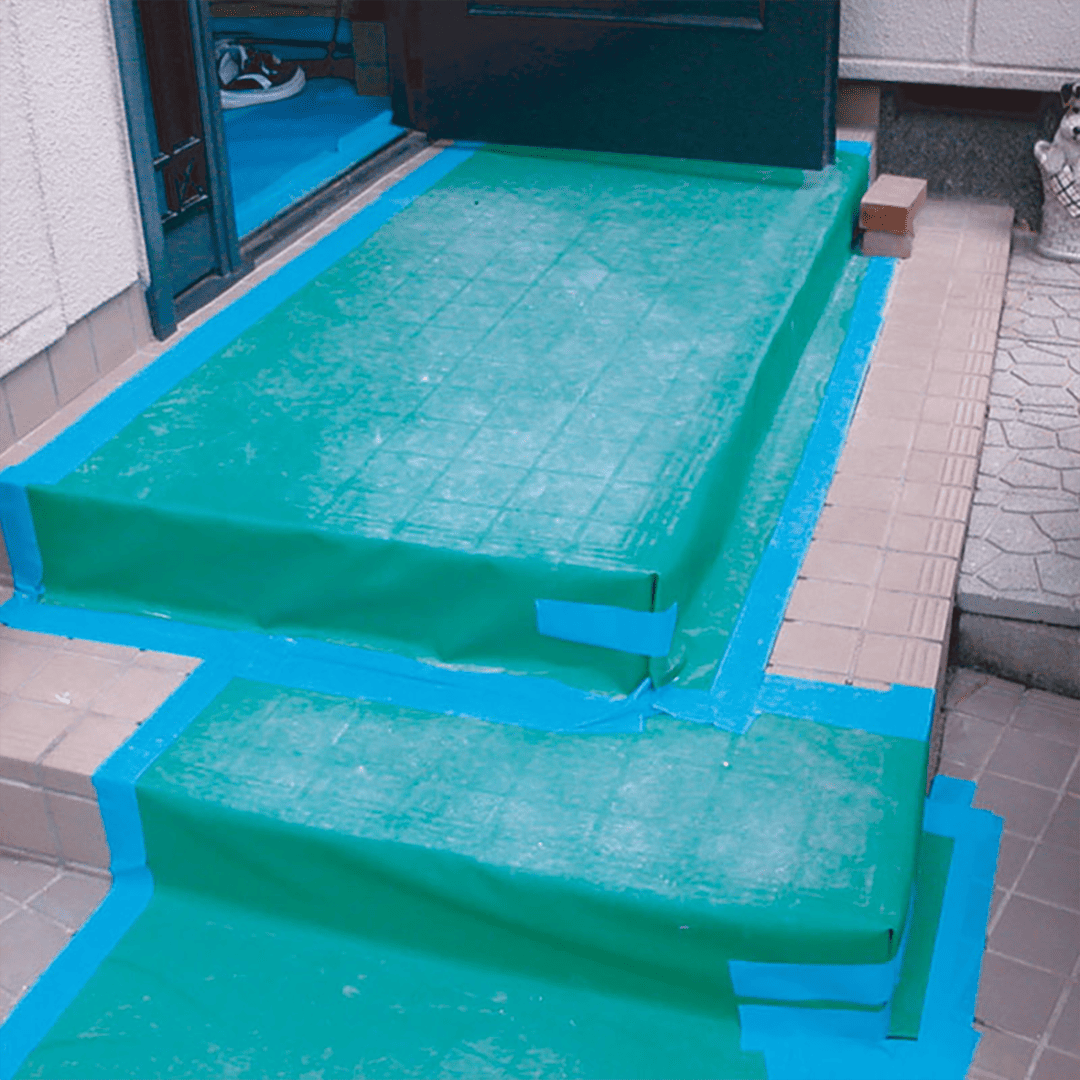 塩ビシート0.5 緑 1×30(m)B山ゴムマット 養生材【ケース販売】5本入 N35-023 工事現場 床養生エムエフ