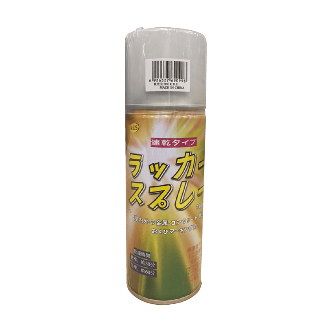 速乾タイプ ラッカースプレー ガス抜きキャップ付 クリア 透明 300ml 【ケース販売】 6本入