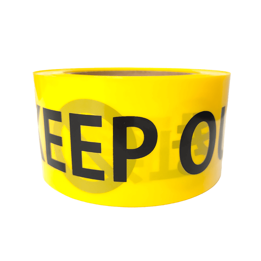 危険表示テープ（危険立入禁止）60mm×50m 黄 【ケース販売】 30巻入