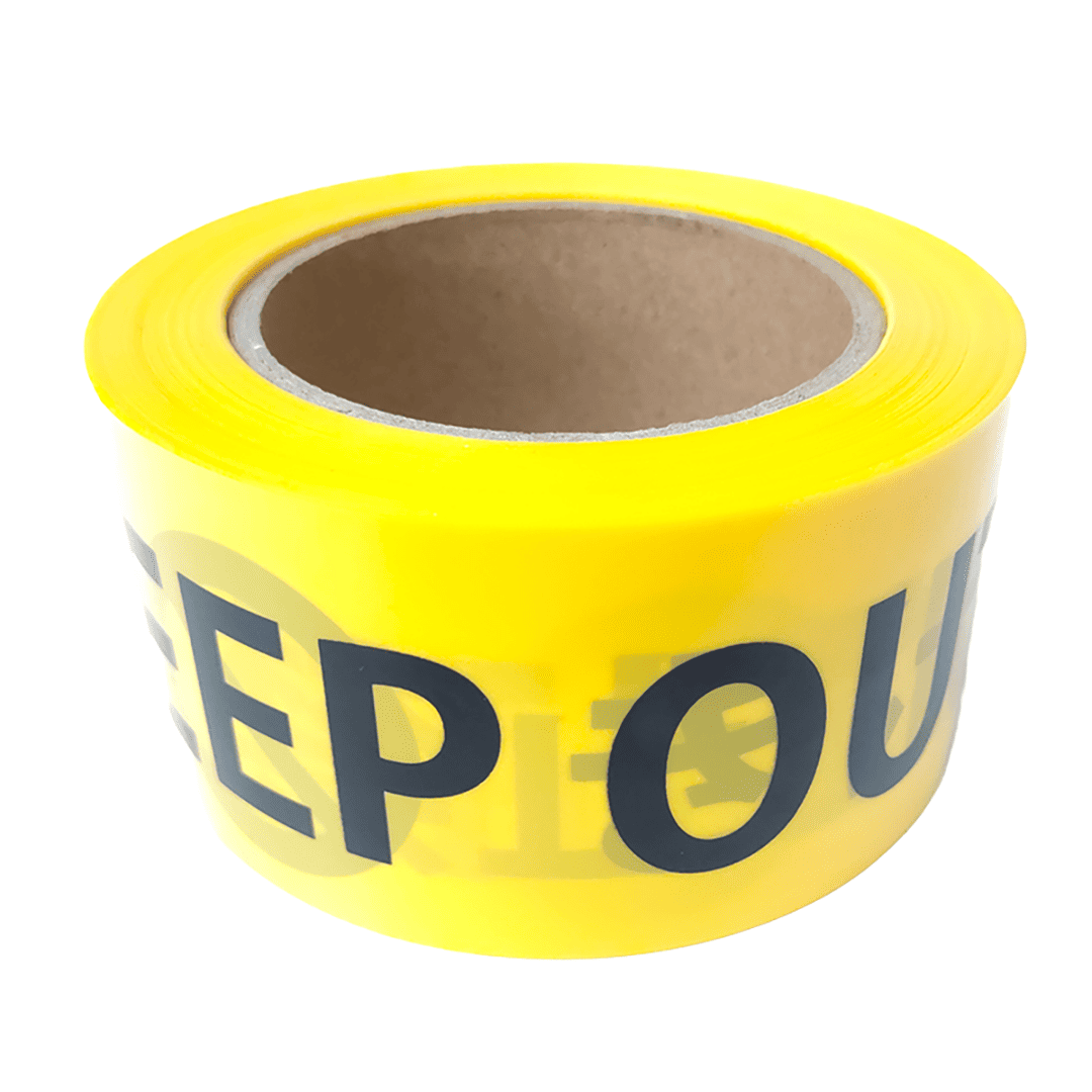 危険表示テープ（危険立入禁止）60mm×50m 黄 【ケース販売】 30巻入