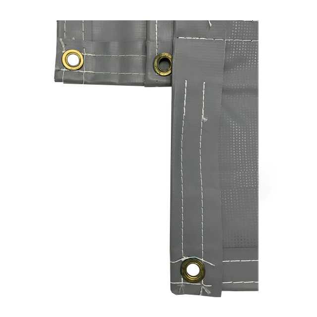 防音シート 軽量タイプ 1.5×3.4(m) 日本防炎協会適合品 工事 建設 足場 仮設 防炎認定 灰色 KMネクスト