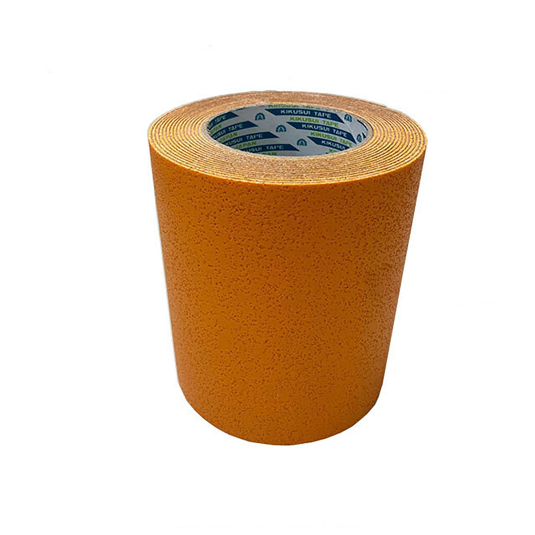 キクラインテープ No.317 黄 150mm×5m【ケース販売】10巻入 貼付け式 屋外 路面 標示 テープ 菊水テープ