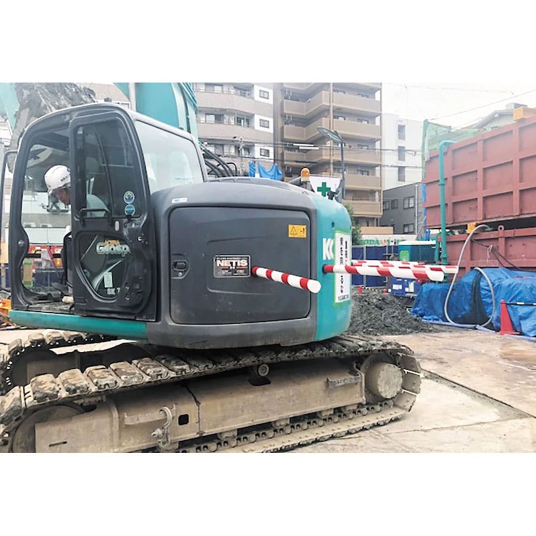 重機安全ポール AR-1349 赤白【ケース販売】10本入マグネットタイプ 事故対策 工事現場 保安 アラオ