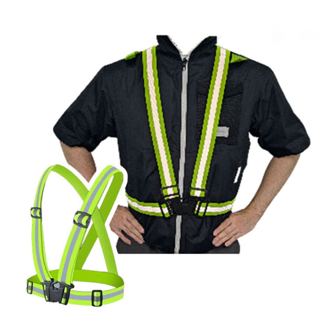 伸縮安全ベスト イエロー【ケース販売】10枚入 夜光ベスト 安全チョッキ ポリベスト KMネクスト