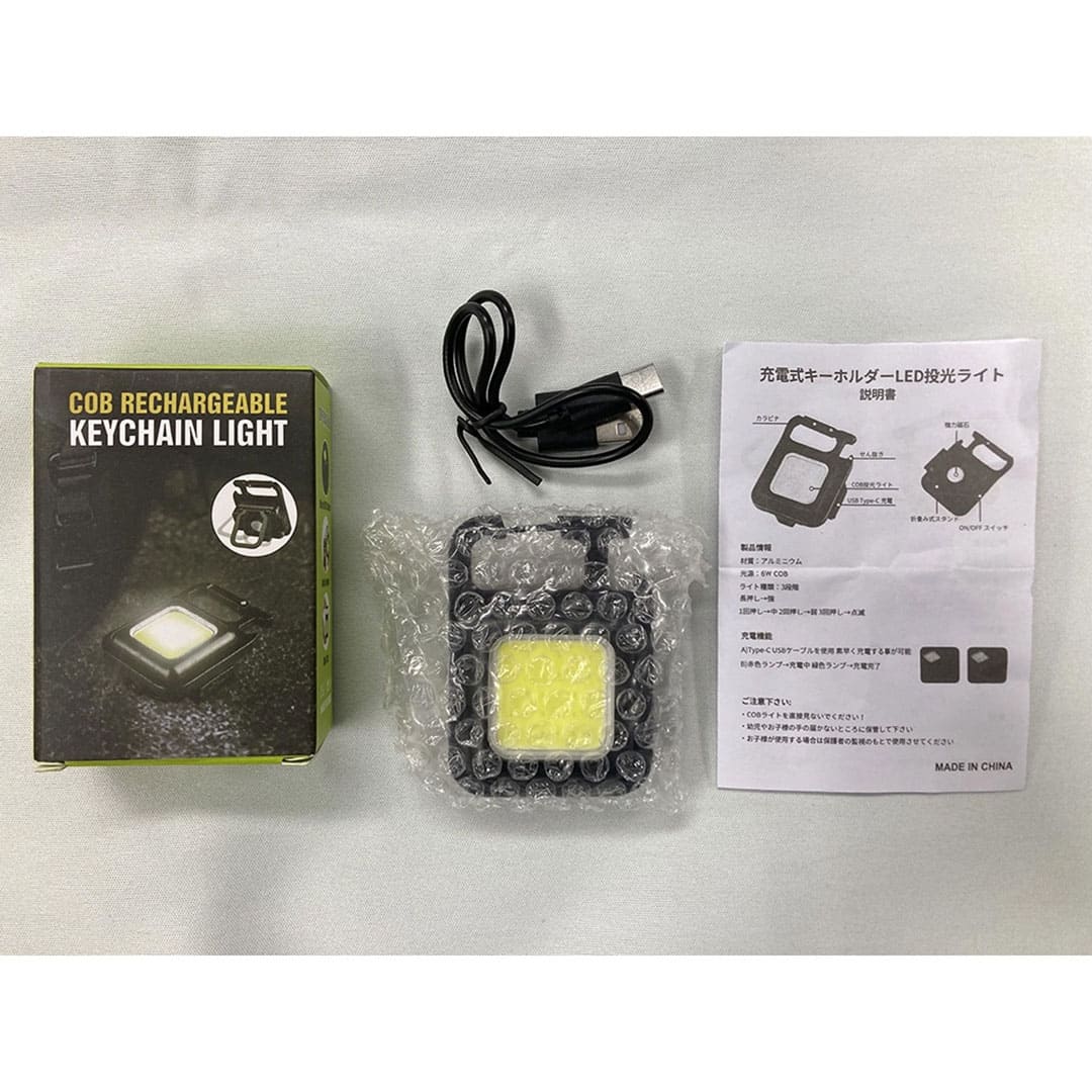 キーチェーンライト AR-4280-2 ライト 軽量 携帯 電池不要 カラビナ状 手のひらサイズ アラオ