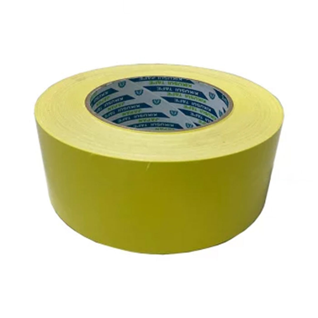 キクラインテープ No,319 黄 50mm×30m【ケース販売】30巻入再剥離 貼付け式 床面 標示 菊水テープ