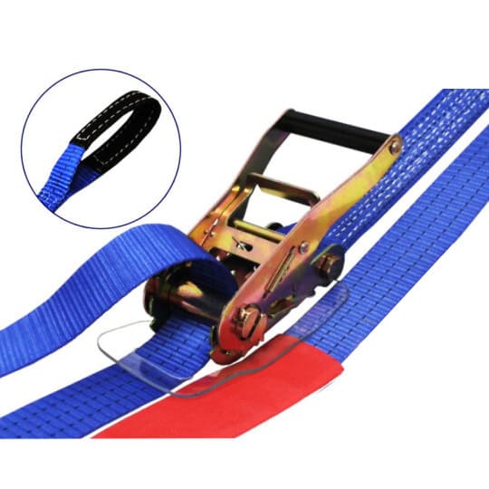 ラッシングベルト アイタイプ 青 幅50mm1＋5ｍ 75159【セット販売】12本入 使用荷重1500kg 荷締め フリーク