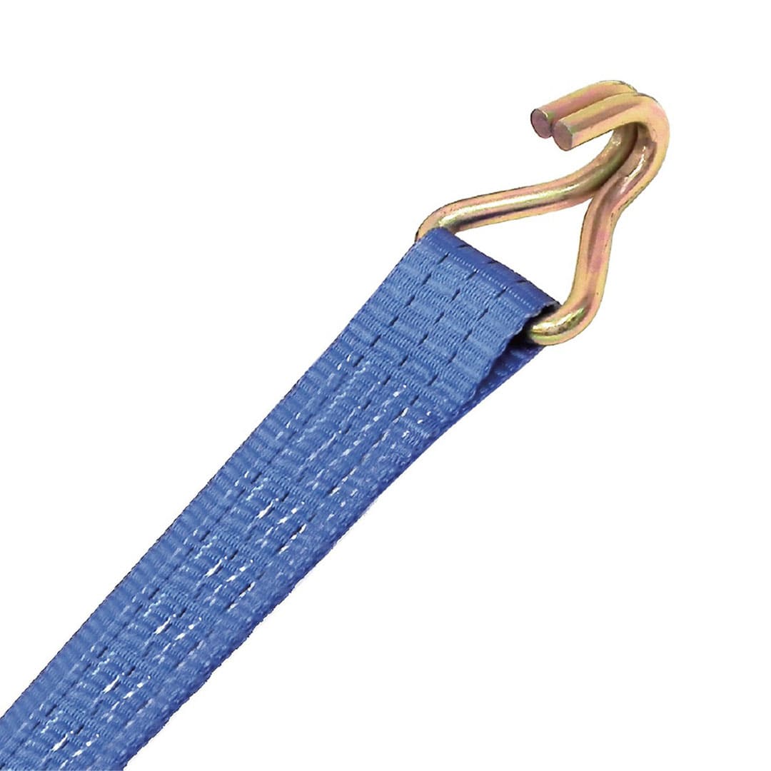 ラッシングベルト Jフック 青 幅50mm1＋5ｍ 75269【セット販売】12本入 使用荷重1500kg 荷締め フリーク