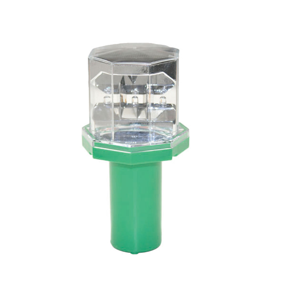 セーフライト ソーラー式 LED 赤緑 W74×D74×H154(mm)211582120 KMネクスト