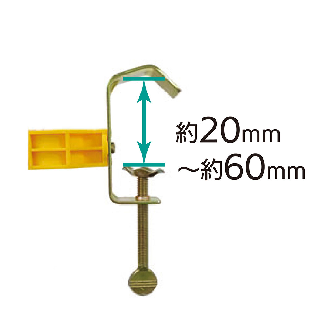 工事灯クランプ 回転 U 211582500 工事 現場 夜間 単管 パイプ KMネクスト