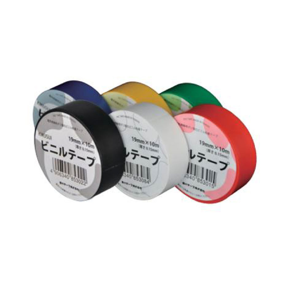 ビニールテープ 赤 No.853 【ケース販売】200巻入 塩化ビニルテープ 結束 色分け 電線 菊水テープ
