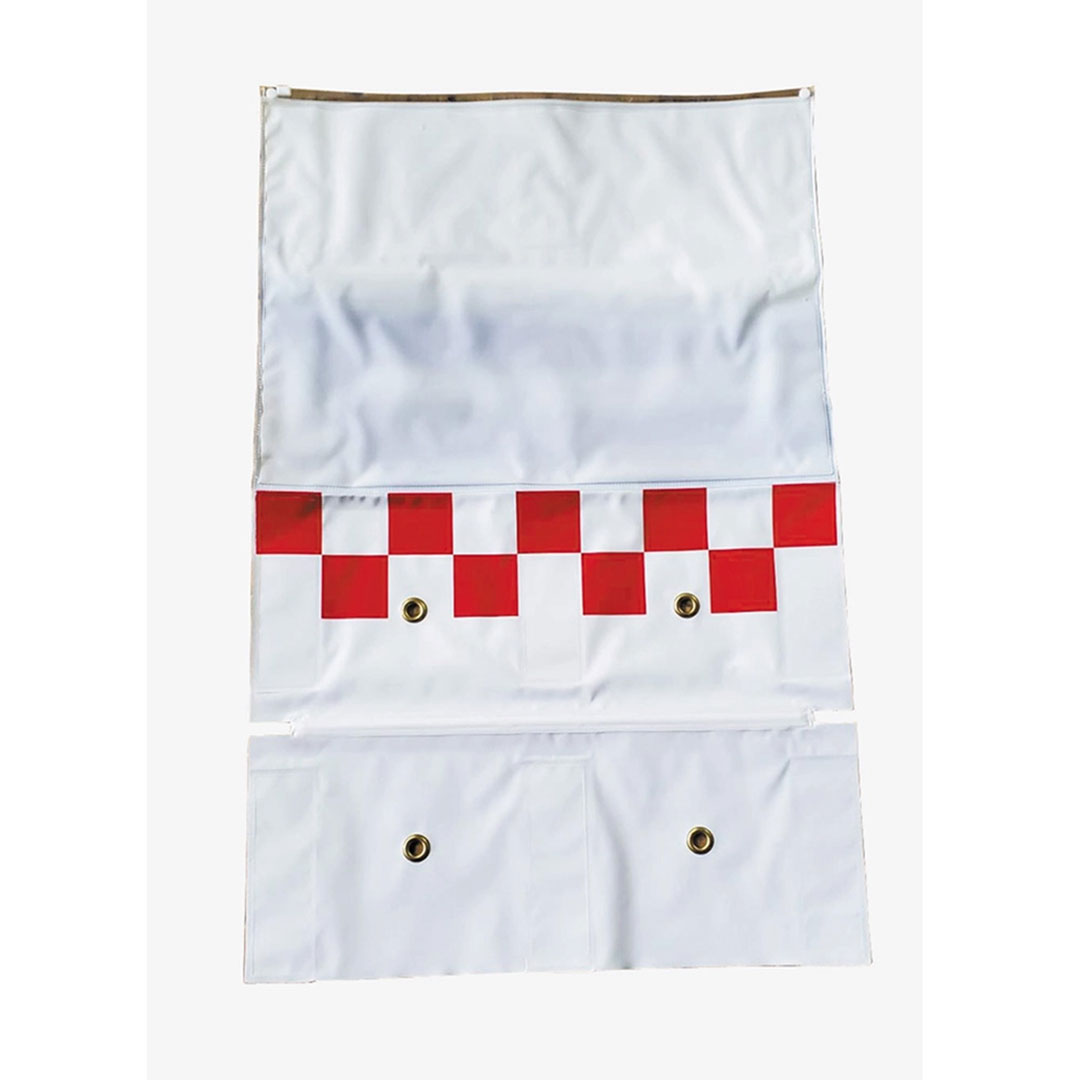 単管垂れ幕カバー AR-1449 片面クリアタイプ【ケース販売】10枚入 筋交 A3 防雨型 アラオ