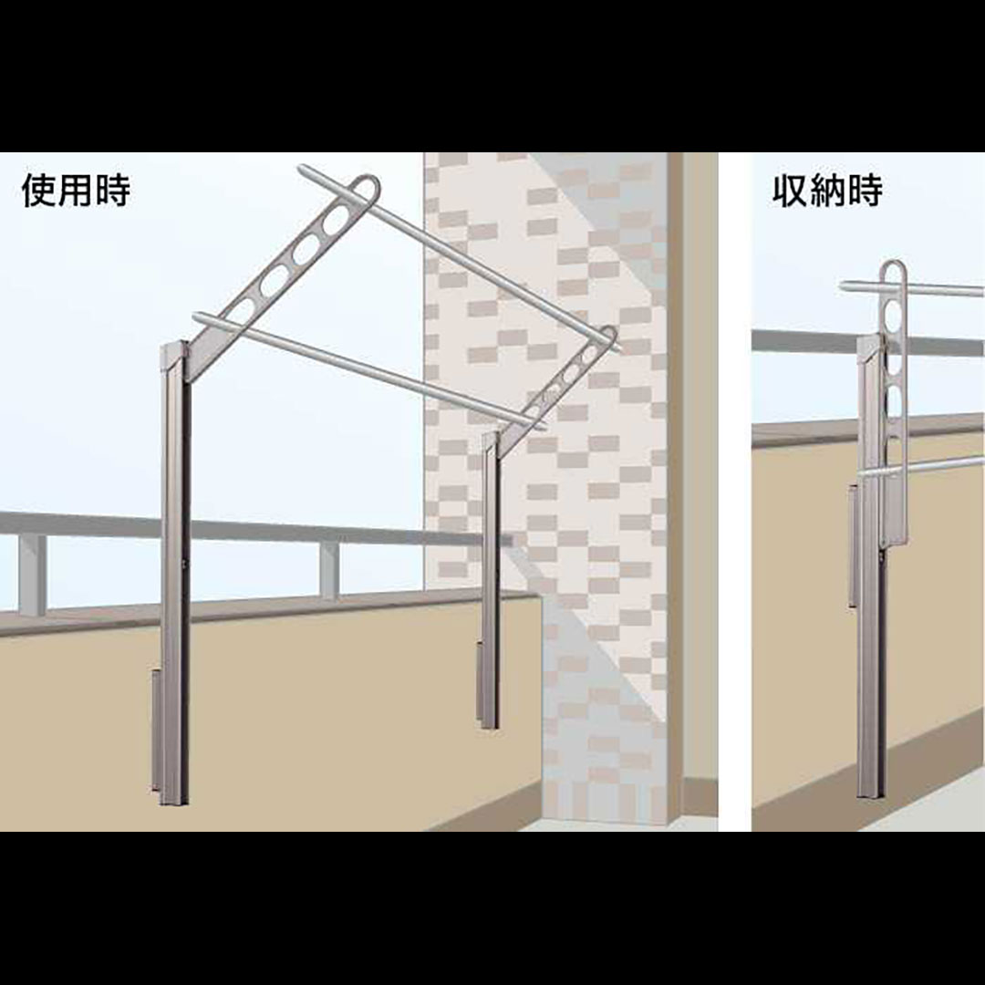 ホスクリーン GPL型(腰壁用) GPL-55 DB 550mm 2本1セット ダークブロンズ 川口技研 屋外 物干金物