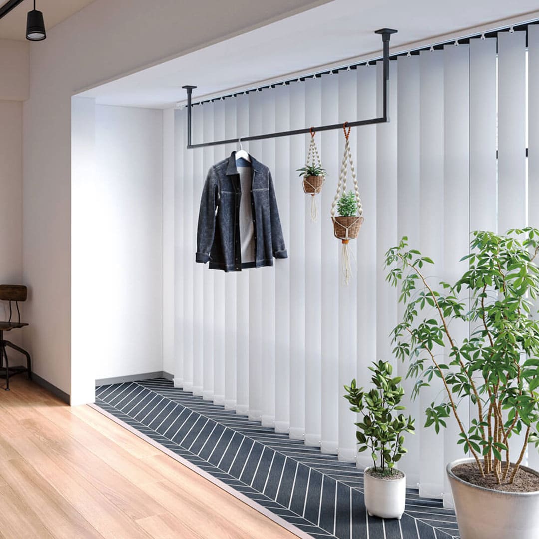 ホスクリーン BAR型 BAR1-4513-BK ブラック H450×W1365【ケース販売】3セット入【最低購入数：2ケース～】川口技研 室内用 物干金物（法人限定）