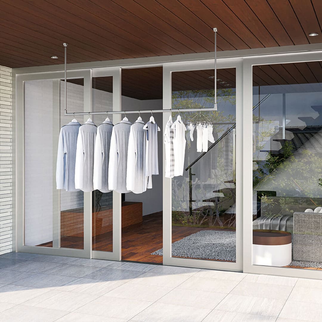 ホスクリーン SPU型(軒天用) SPU-6518-BL ブラック H650×W1820【ケース販売】3セット入【最低購入数：2ケース～】川口技研 屋外用 物干金物（法人限定）