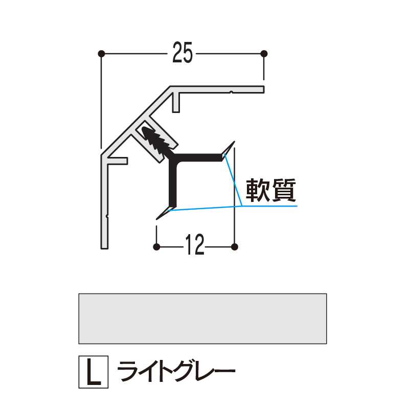 バスパネル 入隅Ｓ ライトグレー 3000mm LESLL3【ケース販売】20本 浴室用天井 壁装材