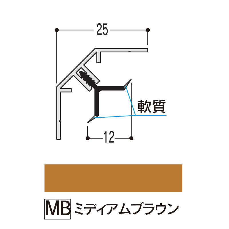 バスパネル 入隅Ｓ ミディアムブラウン 3000mm LESLMB3【ケース販売】20本 浴室用天井 壁装材